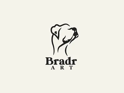 Bradr Art Logo branding design dog dog logo graphicdesign logo logotype minimal pet vector