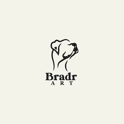 Bradr Art Logo branding design dog dog logo graphicdesign logo logotype minimal pet vector