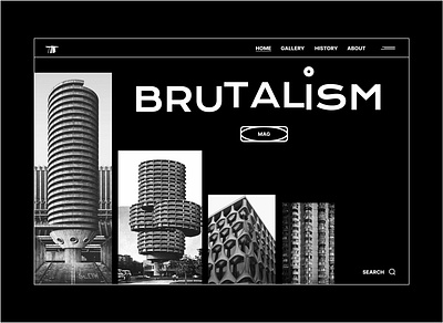 Brutalism Mag Prototype Web Design. arch architecture branding brutalism brutalizm design ui uidesign uiux uiuxdesign ux uxdesign uxuidesign vector web webdesign