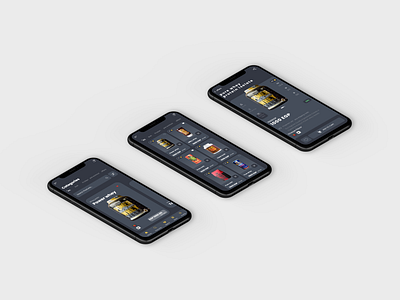 premium supplements first draft screens for mobile app app application cart cleanui design e commerce fitness home homescreens mobile sports supplements ui ux