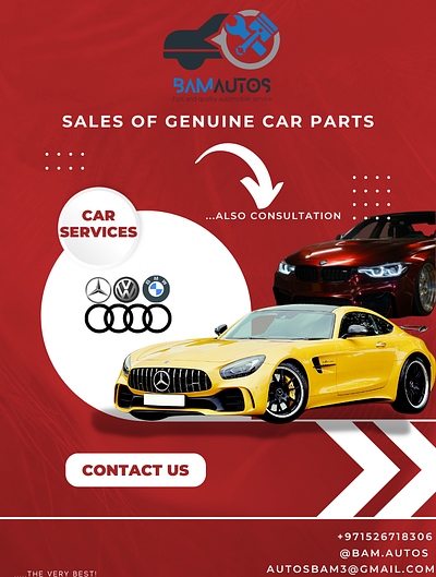 BAMAUTOS. automobile branding business design design flyer graphic design illustration logo design