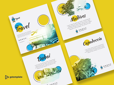 instagram post design for Travel Guru app branding design graphic design illustration instagrampost layout logo socialmedia typography ui ux vector