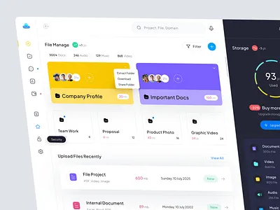Claude - Big Data Storage System chart claude cloud system dashboard dashboard system design file folder storage storage system web web app web design