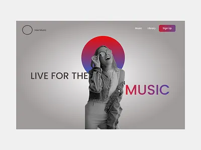 Music player landing page branding design figma landing page music app music player ui