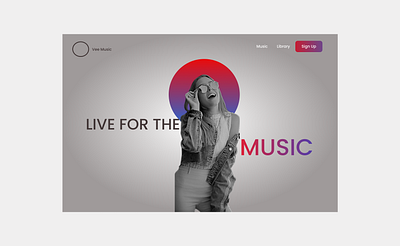 Music player landing page branding design figma landing page music app music player ui