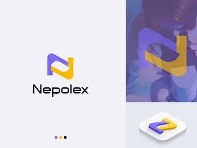 'Nepolex' modern letter logo brand identity design branding business logo design graphic design lettermark logo logo design modern n letter nepolex startup