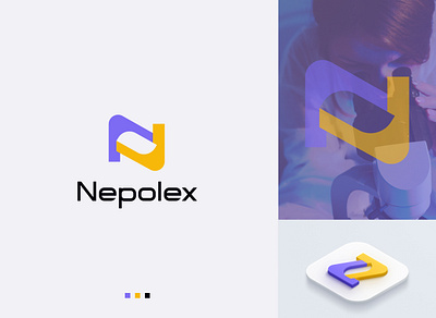'Nepolex' modern letter logo brand identity design branding business logo design graphic design lettermark logo logo design modern n letter nepolex startup