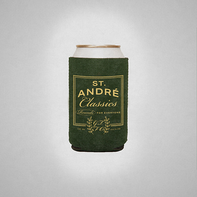 St. André Classics golf branding branding koozie logo