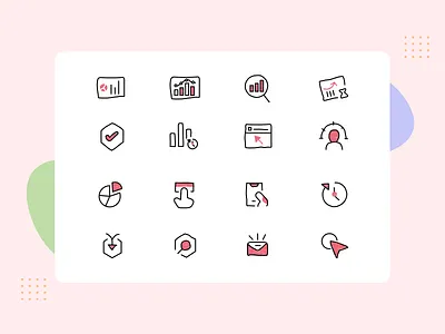 Analytics Product icons dashboard