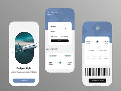 Flight booking App UI app branding design typography ui ux