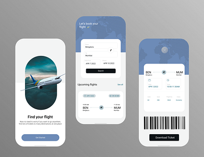 Flight booking App UI app branding design typography ui ux