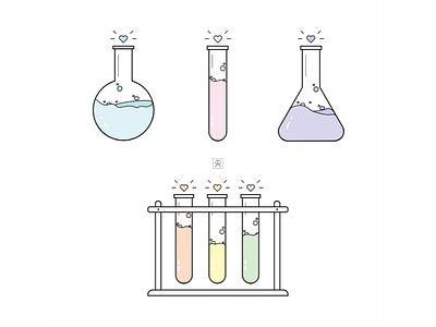 Chemical Love Test Tubes Illustration adobe art chemical chemistry design flat vectors graphic design illustration illustrator logo love romantic test tubes valentines day vector art vector at vectors