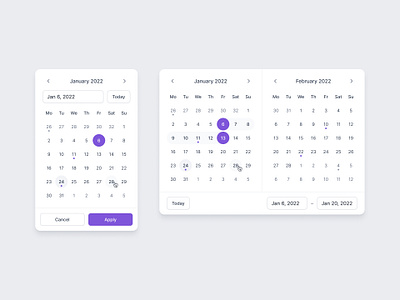 Date picker components — Untitled UI calendar date input date picker date select datepicker design system figma minimal minimalism modal popover popup product design scheduler simple ui design user interface