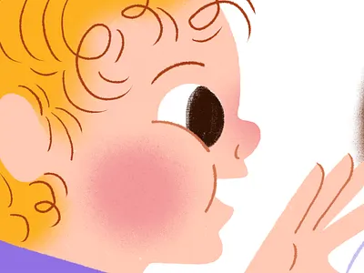 Meeting the little brother 💕 baby brushes child children colorful illustration kid newborn procreate textures