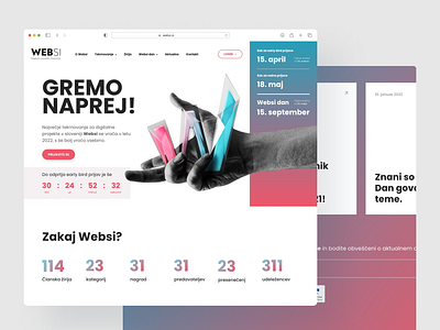 Digital awards website redesign 3d adobe xd awards blender clean colourful modern redesign ui design ux design web design