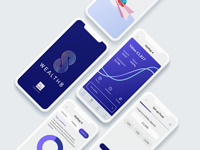 Wealth8 Investment app app ui fintech fintech app ui investment app ui investmentapp product design ui uiux design
