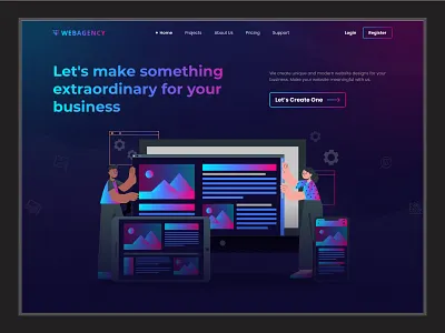 web agency - digital product agency Landing Page agency attractiveui corporate dark design design design trend digital home page landing page marketing agency minimalist ui uidesign uiux web web page web site webdesign website website design
