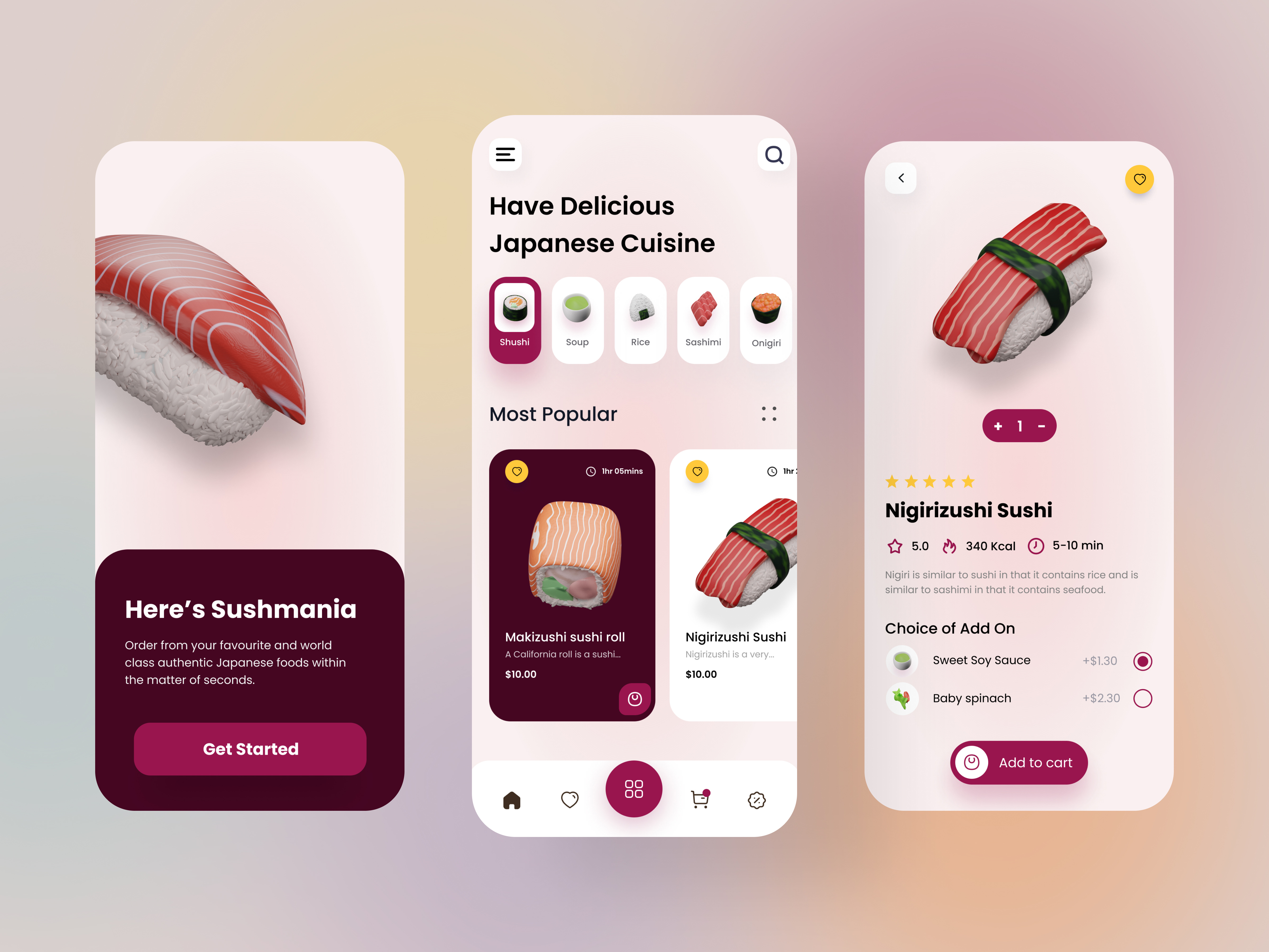 Example of Mobile App UI/UX Design (I Os & Android)