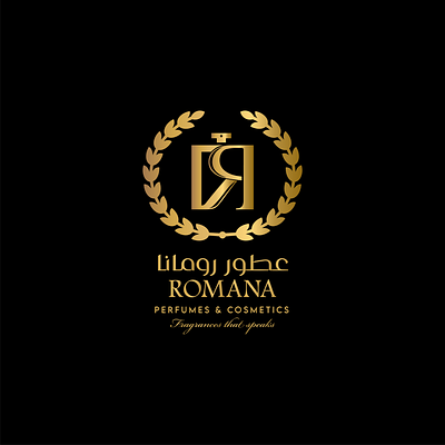 Romana Perfumes & Cosmetics art branding design logo luxury minimal monogram perfume perfume logo rp sleek