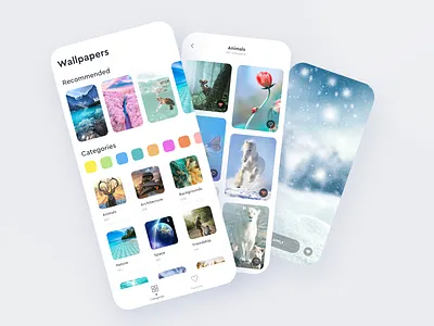 Wallpapers App UI user experience