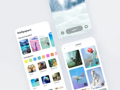Wallpapers App UI user experience