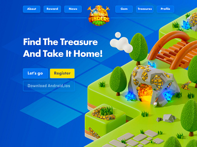 Treasure Finders 3d 3d blender 3d game 3d illustration blender branding crypto game game art illustration