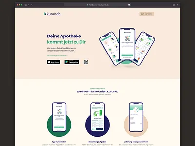 Landingpage Kurando css design html landingpage logo marketing typography