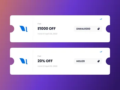 Discount Coupons Design 🔥 clean coupon coupons discount coupons figma ui vector