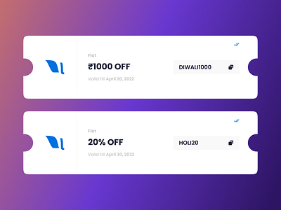 Discount Coupons Design 🔥 clean coupon coupons discount coupons figma ui vector