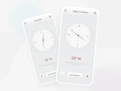 Compass & Qibla Compass UI prayer times