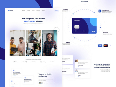 Payer - Payment application application card dashboard desiginspiration finance landing page payment ui uiux design ux web webdesign