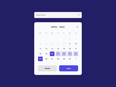 Date Picker 2022 app design app design ui custom date picker dailyui dailyui 80 date date picker design dezele feedback freelancer purple trending trending design ui ui design ui ux ui ux designer user experience