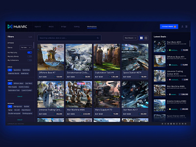 Multivac NFT Marketplace - Crypto / Blockchain blockchain crypto interface nft ui
