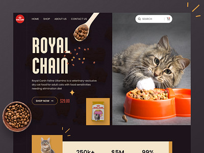Pet Foods & Products Website Design branding ceommerce design designinspiration landingpage landingpagedesign petfood petfoodshop petshop shop ui uiuxdesign ux uxui webdesign website websitedesign