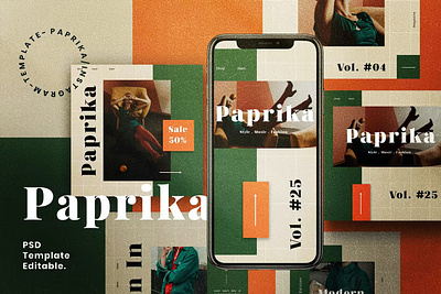 Paprika - Social Media Marketing Branding advertising instagram instagram post instagram post template instagram stories instagram story instagram story template instagram template media modern post posts social social media social media template stories story template templates trending