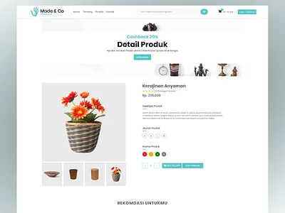 Made & Co - Detail Produk design design website ecommerce illustration ui ux website
