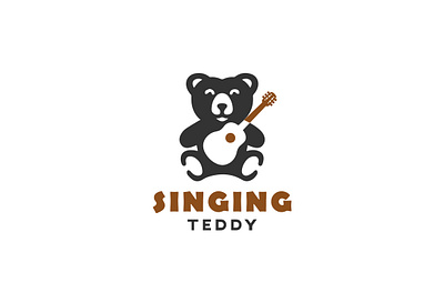 Teddy logo animal bear brand identity branding concept creative design designer guiter logo logotype minimal minimalist modern music negative space singer song teddy visual identity