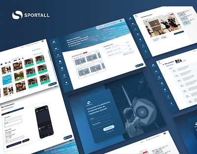 Sportall blue dashboard sport sportall ui wireframe wireframing