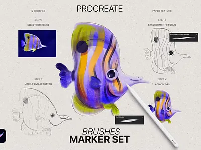 Realistic Marker for Procreate brush brushes design graphic design marker paper pen pencil procreate procreate app procreate art procreate brush procreate brushes procreate illustration procreate paint procreate stamp procreate texture procreate textures sketch texture