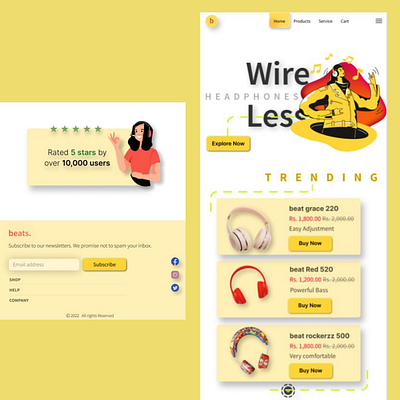 Headphone website branding design figma graphic design illustration logo ui uiux ux vector