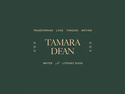 Tamara Dean Brand Exploration author branding copyediting design editor symbols flat identity logo story storytelling typography vector writer writing