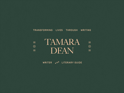 Tamara Dean Brand Exploration author branding copyediting design editor symbols flat identity logo story storytelling typography vector writer writing