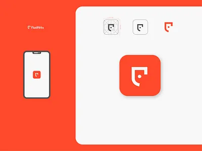 FluidWrks - App Icon app app icon branding clean design flat graphic design icon illustrator logo mark minimal simple ui vector