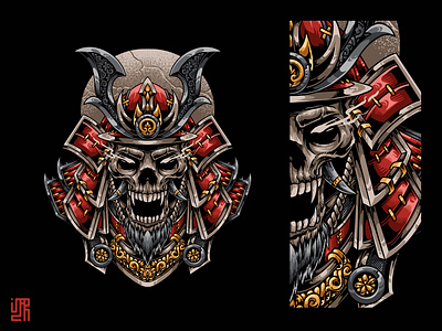 THE BUSHI branding design dribbble graphic design illustration japanese art japanese artwork japenese katana logo new shot samurai skull ui ui illustration warrior