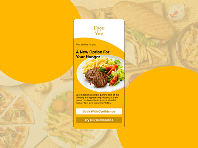 Food Landing Page Mobile UI app app design design fast food food food delivery app food landing page mobile app mobile app design mobile ui mobile ui design ui ui ux design uiux uiux design ux