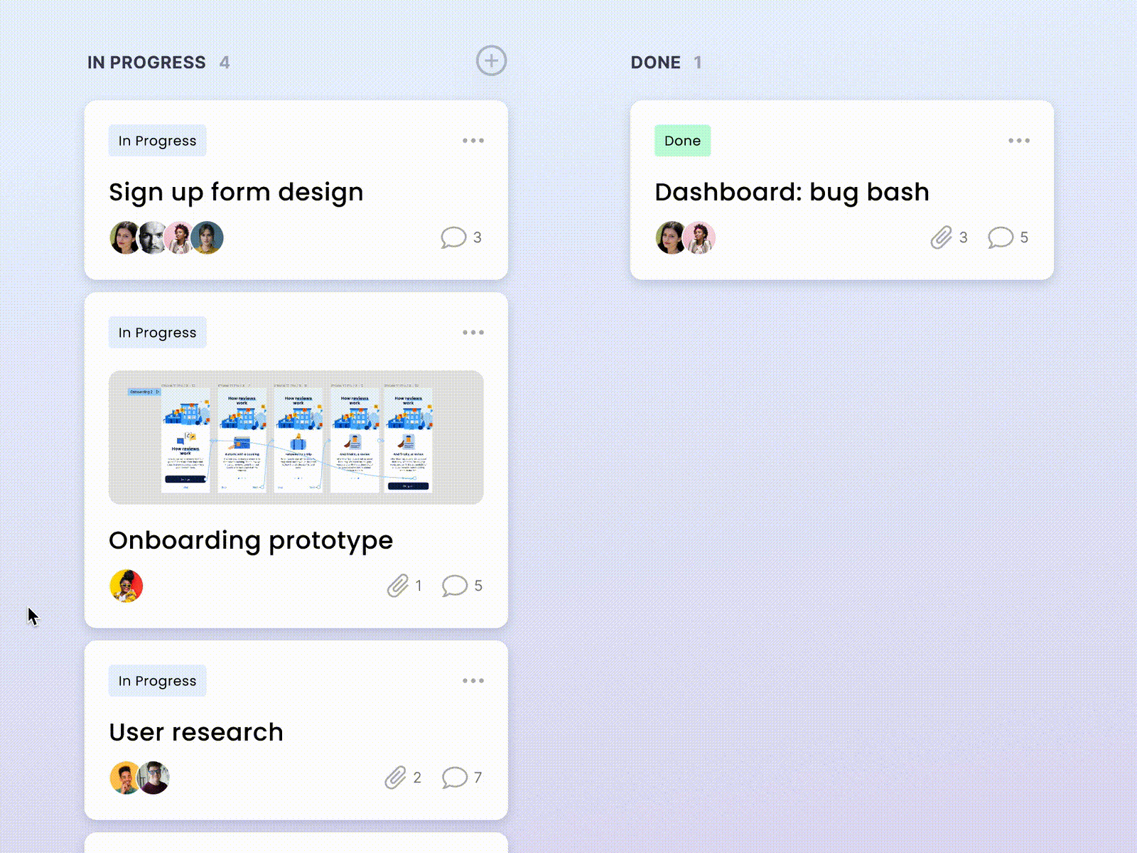Task board animation concept figma interaction microinteraction task board