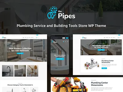 The Pipes - Plumbing Service and Building Tools Store WordPress design web design webdesign wordpress wordpress theme