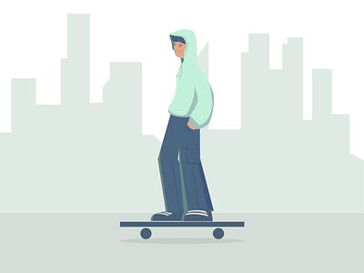 A Calm Skater Illustration affinity designer calm char character character illustration cool flat illustration