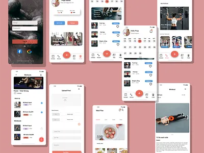 Fitness App app design prototype ui ux