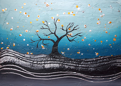 the tree of love and life abstract landscape painting tree tree of life